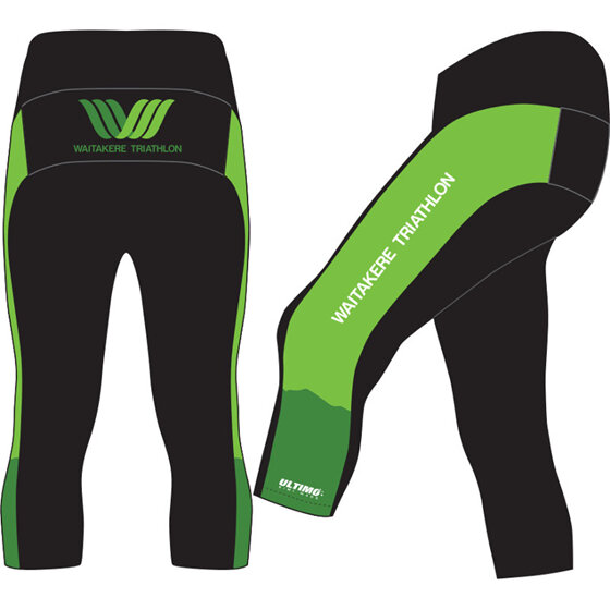 Waitakere Tri Club 3/4 Running Tights