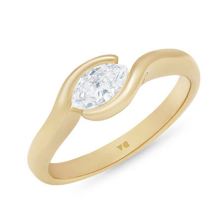 Wander: Marquise Cut Diamond Solitaire Ring