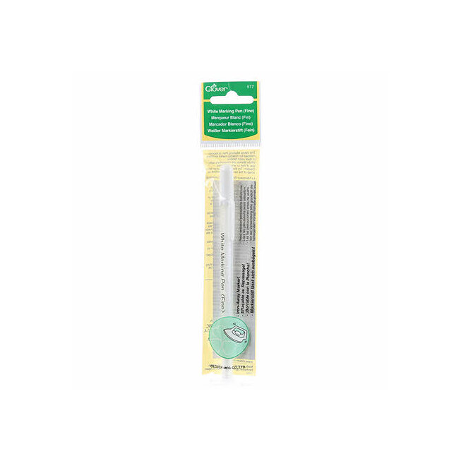 Water Soluble or Iron Off Marking Pen White from Clover
