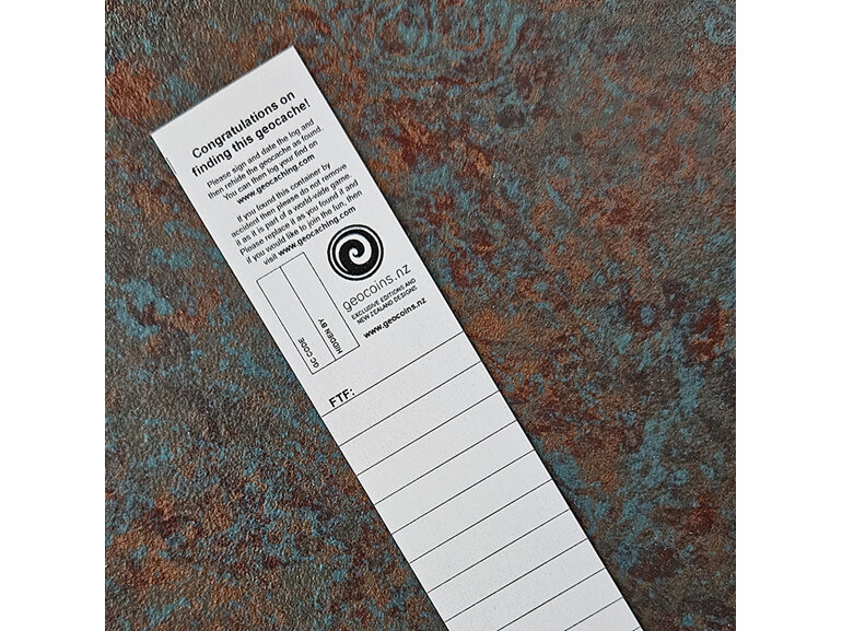 waterproof log sheet for geocache, geocaching maintenance supplies