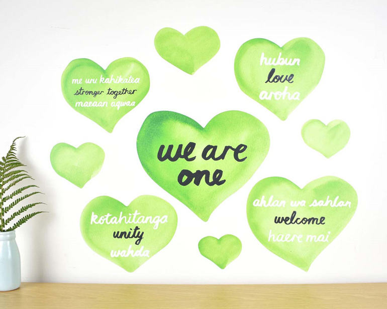 We are one wall decal set