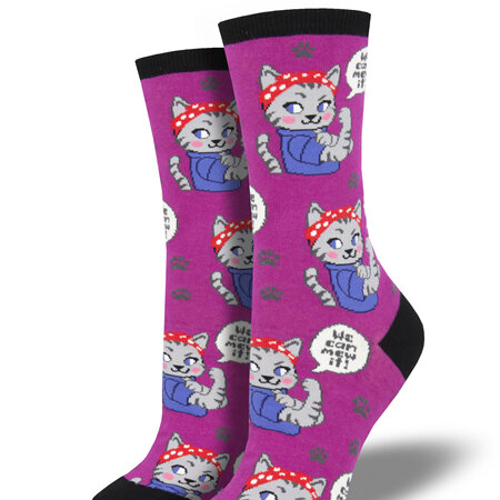 We Can Meow It Socks - Womens