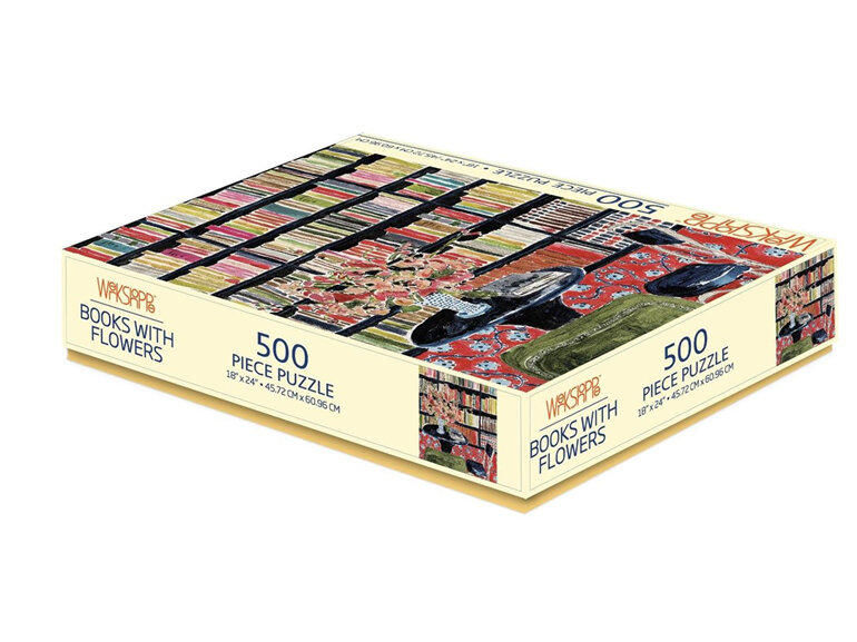 Werkshoppe 500 Piece Jigsaw Puzzle Books with Flowers