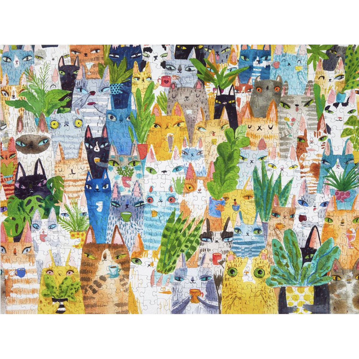 Werkshoppe 500 Piece Jigsaw Puzzle Cat Plant Exchange