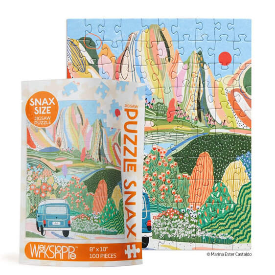 Werkshoppe Snax Size 100 Piece Jigsaw Puzzle Day Tripping