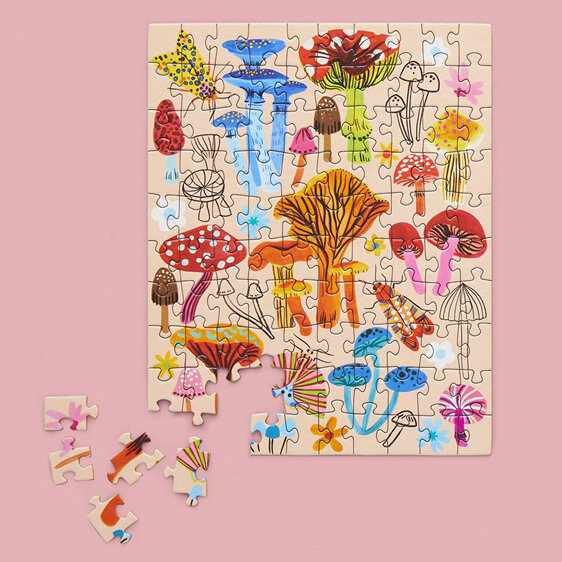 Werkshoppe Snax Size 100 Piece Jigsaw Puzzle Mushroom Patch