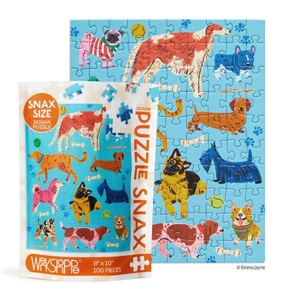 Werkshoppe Snax Size 100 Piece Jigsaw Puzzle Pooches Playtime