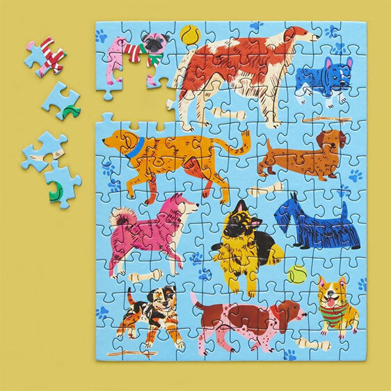 Werkshoppe Snax Size 100 Piece Jigsaw Puzzle Pooches Playtime
