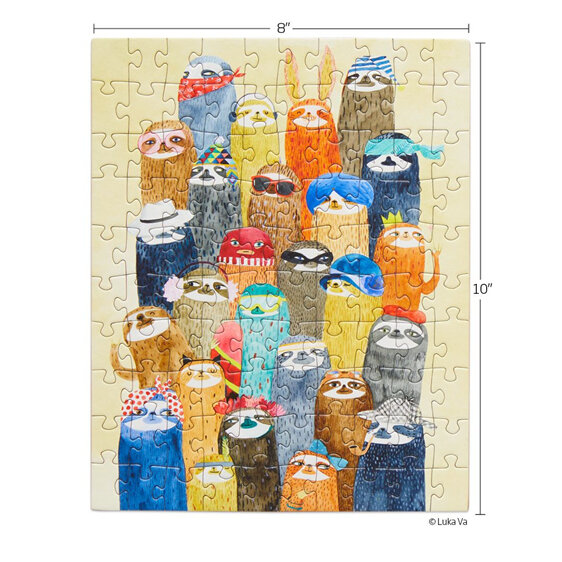 Werkshoppe Snax Size 100 Piece Jigsaw Puzzle Sloth Party