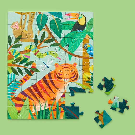 Werkshoppe Snax Size 48 Piece Jigsaw Puzzle In the Jungle kids tiger