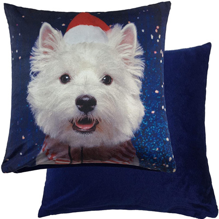 Westie Christmas Cushion Cover