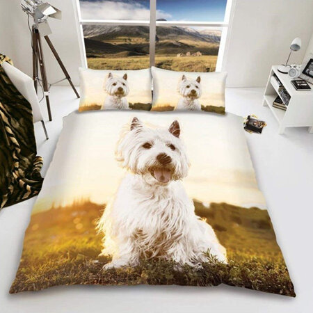 Westie Reversible Duvet Cover Set