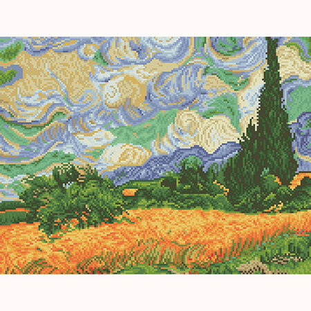 Wheat Fields (Van Gogh) - Diamond Dotz - Intermediate