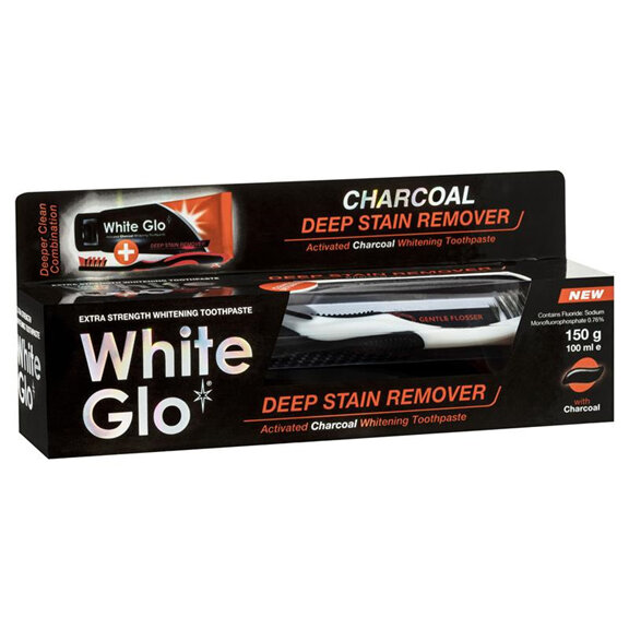 White Glo Deep Stain Remover Charcoal Toothpaste 150g