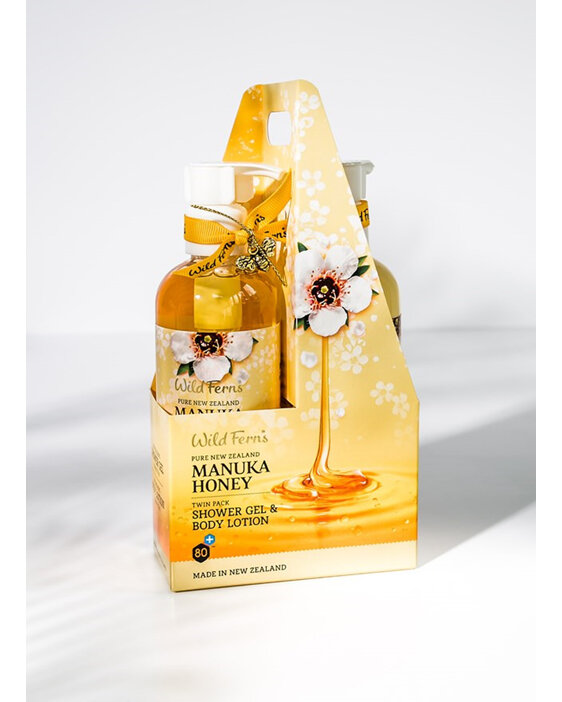 Wild Ferns Manuka Honey Twin Pack Shower Gel and Body Lotion