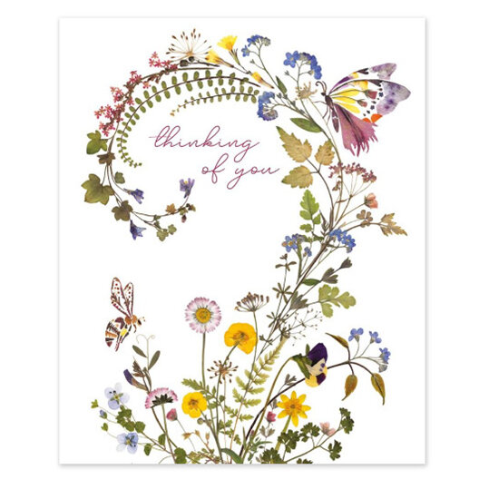 Wild Press Floral Swirl - Thinking Of You Card