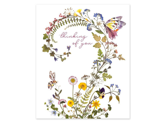 Wild Press Floral Swirl - Thinking Of You Card