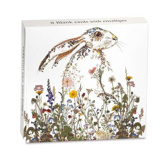 Wild Press Wildflower Hare 8 Mini Notecards