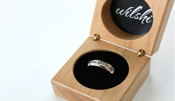 Wilshi Classic Proposal Ring in Wilshi Wooden Box