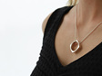Wilshi Metro Proposal Ring on sterling silver necklace