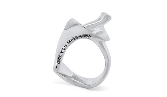 Wilshi Shell Proposal Ring - Will you Marry Me? engraving