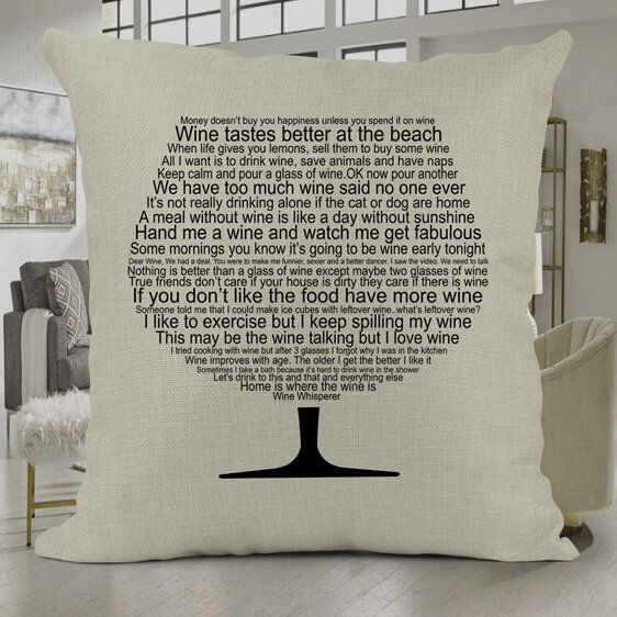 wine cushion wine quotes