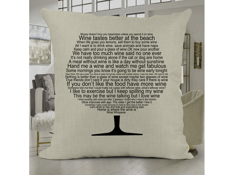 wine cushion wine quotes