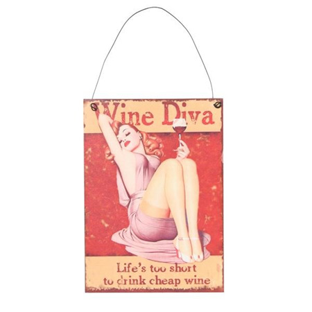 Wine Diva - Metal Plaque