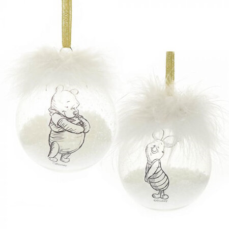 Winnie The Pooh & Piglet set of 2 baubles