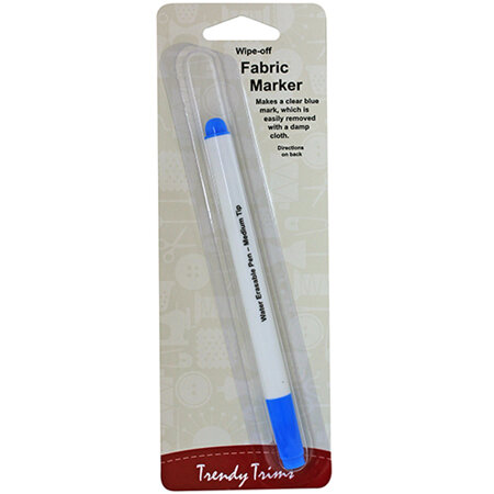 Wipe Off Fabric Marker - White and Blue