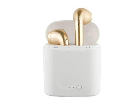Wireless Bluetooth Earphones - Gold in White Case