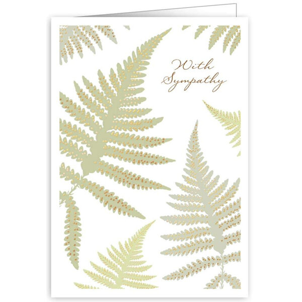 With Sympathy Ferns Card by Quire Publishing