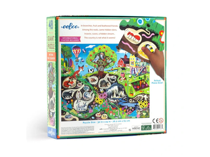 Within the Country 48 Piece Giant Puzzle  eeboo animals