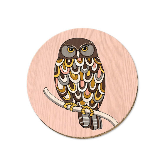 Wolfkamp & Stone Coaster Dr Ruru morepork owl