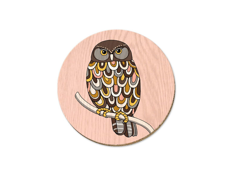 Wolfkamp & Stone Coaster Dr Ruru morepork owl