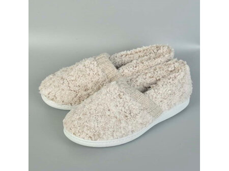 Womens Slippers Grey with Back Medium (Size 9-10) [8663]