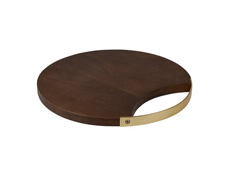 Wood & Brass Board - 30cm Dia