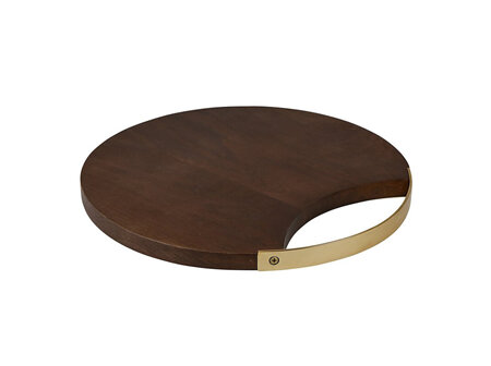 Wood & Brass Board - 30cm Dia