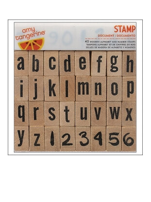 Wooden Alphabet & Number Stamps