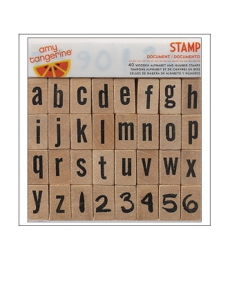 Wooden Alphabet & Number Stamps