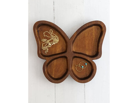 Wooden Trinket Dish - Butterfly