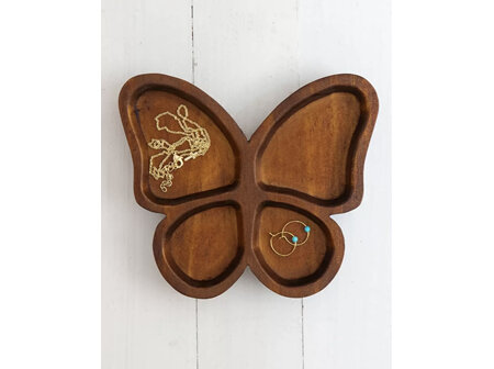 Wooden Trinket Dish - Butterfly