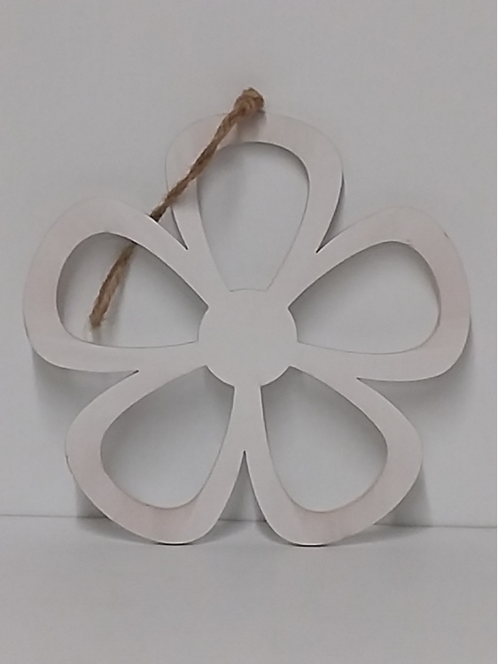 #wooden#flower#cutout#white#hanger#paint