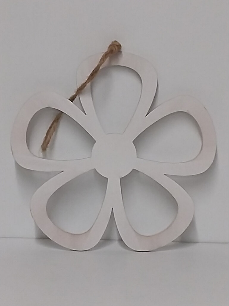 #wooden#flower#cutout#white#hanger#paint