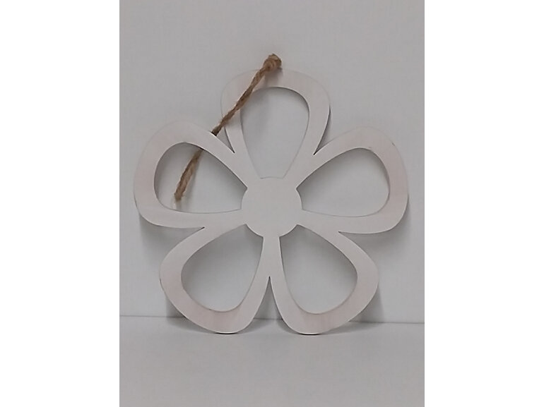 #wooden#flower#cutout#white#hanger#paint