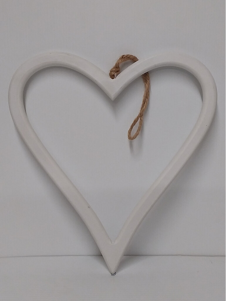 #wooden#heart#cutout#white#hanger#paint