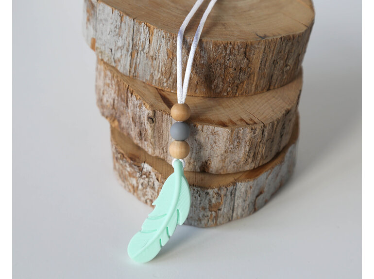 Wooden/silicone necklace designed & handmade  in Auckland, NZ