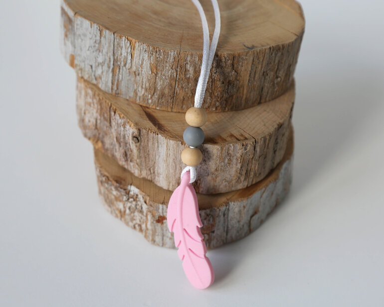 Wooden/silicone necklace designed & handmade  in Auckland, NZ