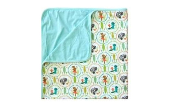 Lily & George Cotton Blanket - blue - Monkey Buttons