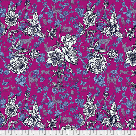 Woodland Walk Fawn in Flowers Pink PWNL015.Pink